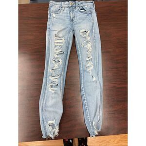 American Eagle Next Level Stretch Distressed Hi-Rise Jegging Jeans Size 4 Short